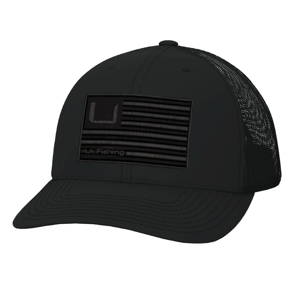 Huk and Bars Patch Trucker Cap for Kids - Black