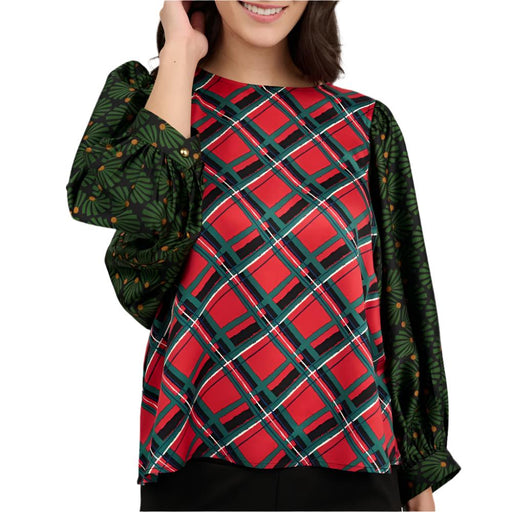 * Ivy Jane Tartan and Frills Blouse - FINAL SALE WOMEN - Clothing - Tops - Long Sleeved Ivy Jane