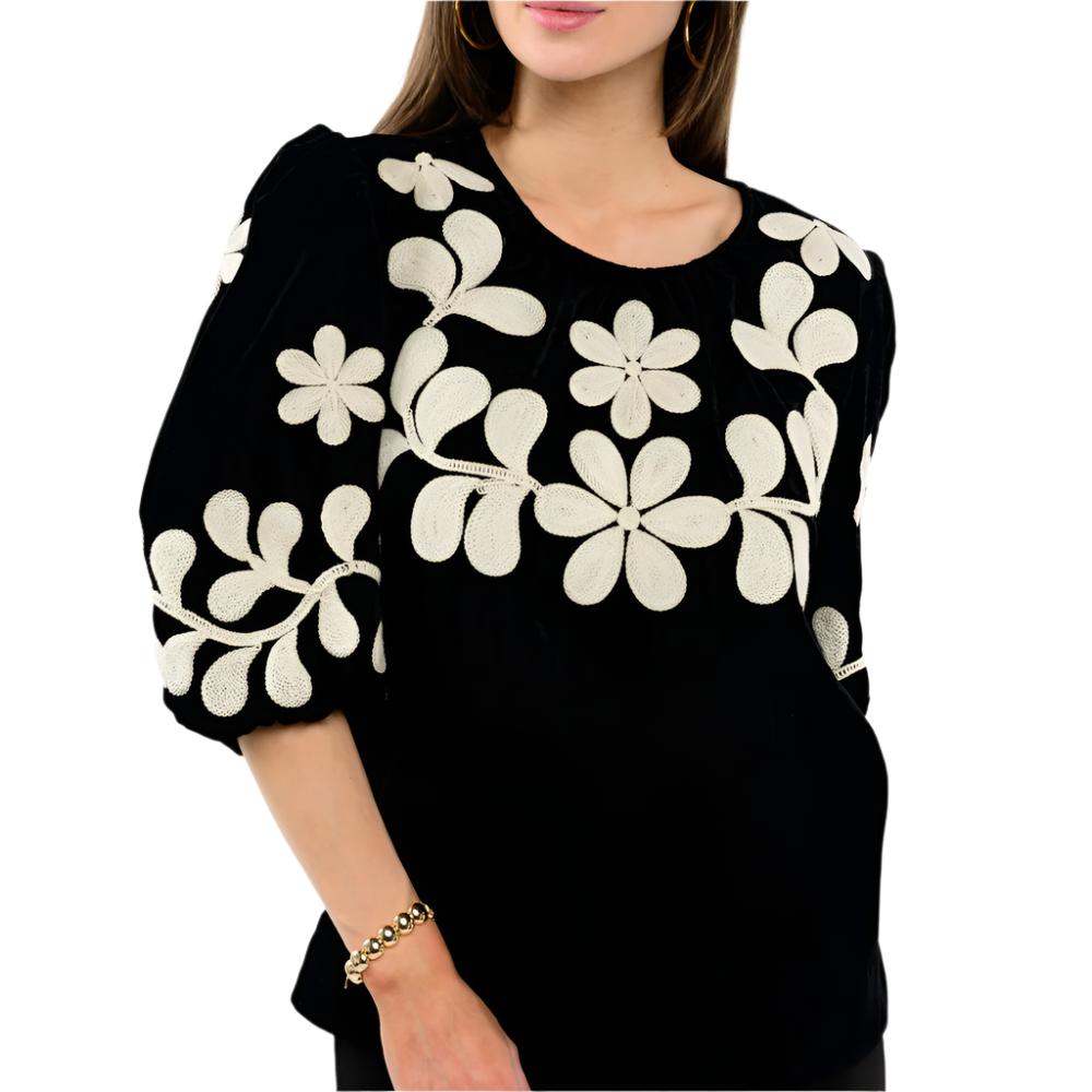 Ivy Jane Velvet Embroidered Top WOMEN - Clothing - Tops - Long Sleeved Ivy Jane   