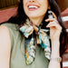 Fringe Scarves "Indigo Morning Roadrunner" Long Wild Rag ACCESSORIES - Additional Accessories - Wild Rags & Scarves Fringe Scarves   