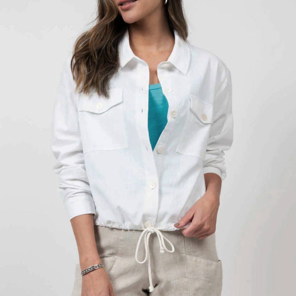 Ivy Jane Drawstring Button Shirt - FINAL SALE WOMEN - Clothing - Tops - Long Sleeved Ivy Jane   
