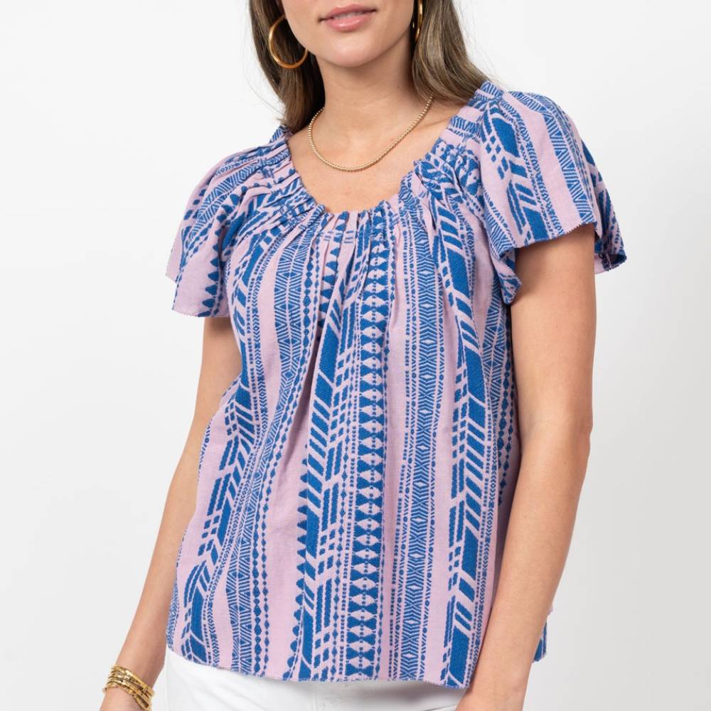 Ivy Jane Stitched Neck Top WOMEN - Clothing - Tops - Short Sleeved Ivy Jane   