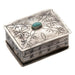 J. Alexander Small Hand Stamped Box With Turquoise HOME & GIFTS - Home Decor J. Alexander Rustic Silver   