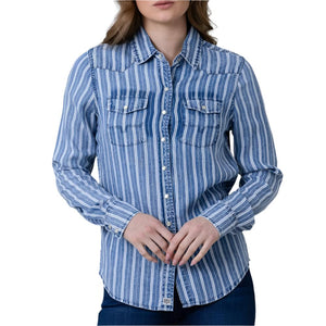 Kimes Ranch Women's KC Tencel Stripe Shirt WOMEN - Clothing - Tops - Long Sleeved Kimes Ranch   