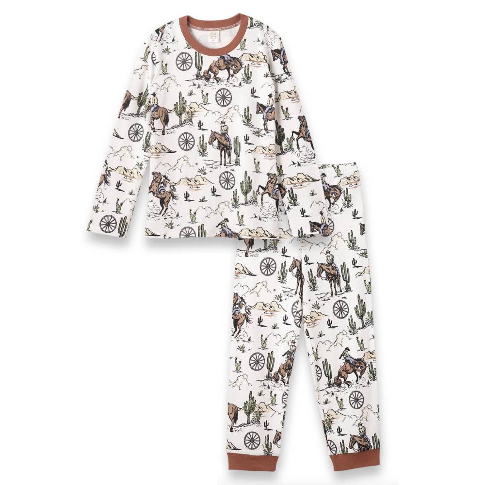 Kid's On-The-Range Pajama Set - Tan KIDS - Boys - Clothing - Pajamas & Underwear Tesa Babe   