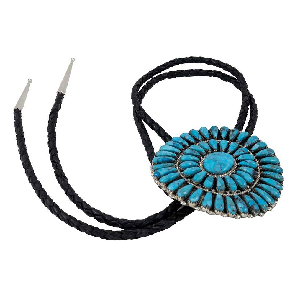 Kingman Turquoise Bolo Tie WOMEN - Accessories - Jewelry - Necklaces Al Zuni   