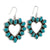 Kingman Turquoise Heart Earrings WOMEN - Accessories - Jewelry - Earrings Indian Touch of Gallup   