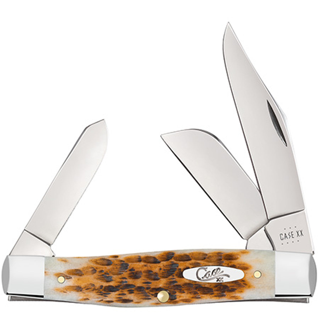 Amber Bone Peach Seed Jig Large Stockman Knives W.R. Case   