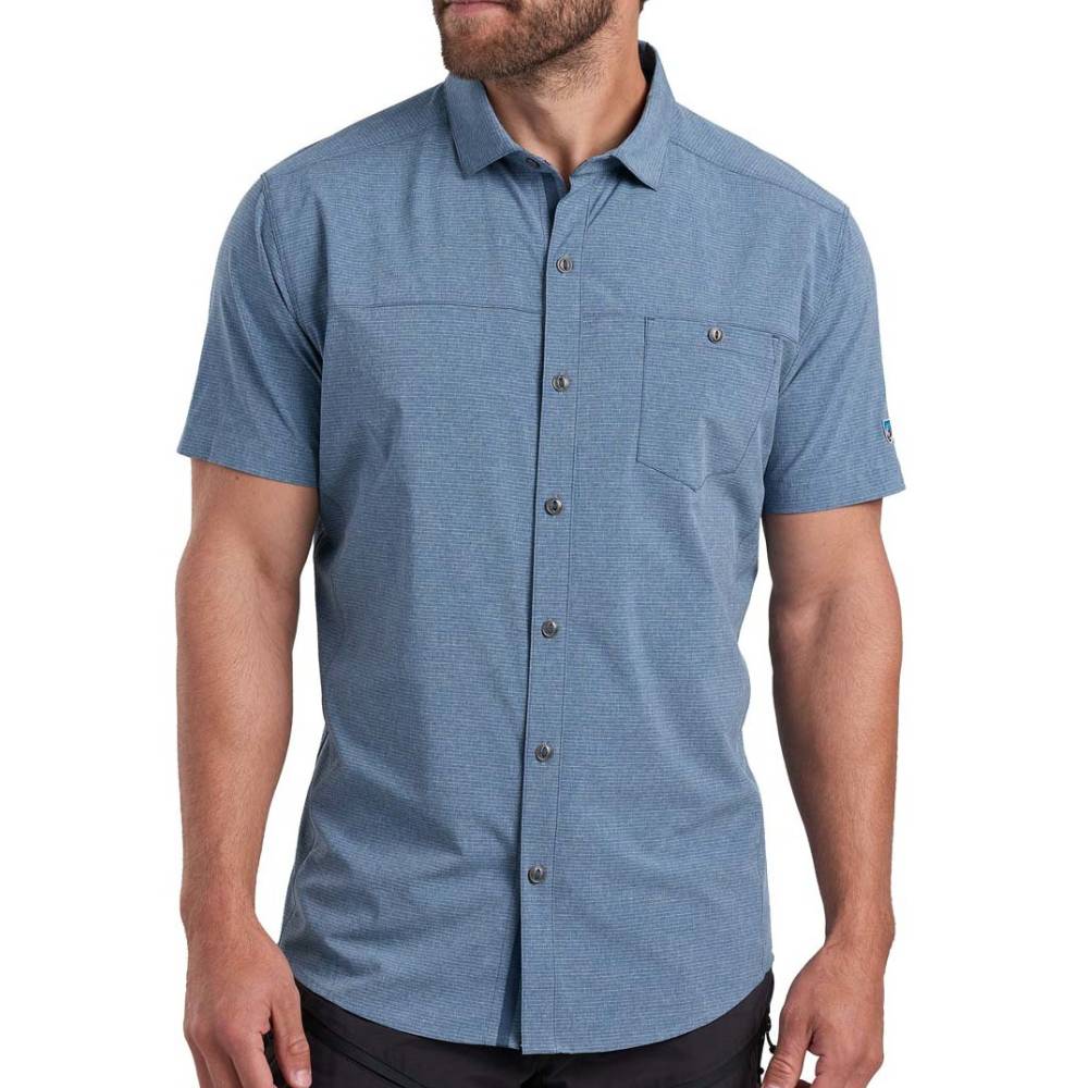 KÜHL Men's Optimizr Shirt - Endless Sea MEN - Clothing - Shirts - Short Sleeve Shirts Kuhl   