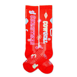 Lucky Chuck "Cowgirl Christmas" Performance Sock WOMEN - Clothing - Intimates & Hosiery Lucky Chuck   