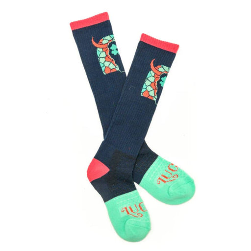 Lucky Chuck "Clover Steer Head" Performance Socks WOMEN - Clothing - Intimates & Hosiery Lucky Chuck   