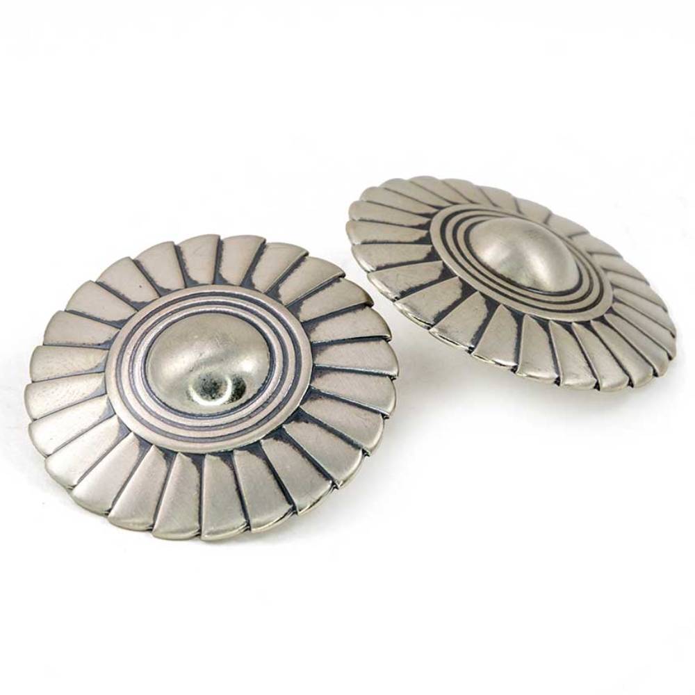 Large Fluted Dome Stud Earrings WOMEN - Accessories - Jewelry - Earrings Sunwest Silver   