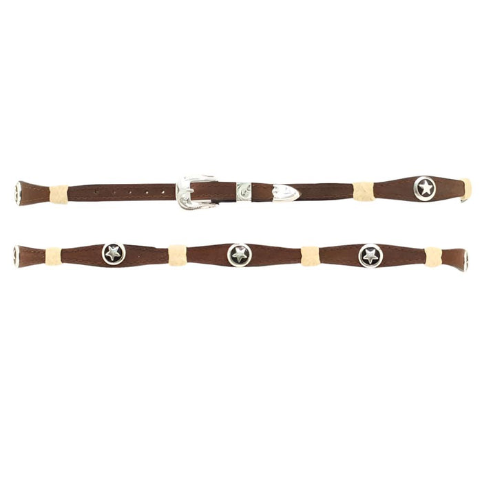 Star Conchos Leather Hatband HATS - HAT RESTORATION & ACCESSORIES M&F Western Products   