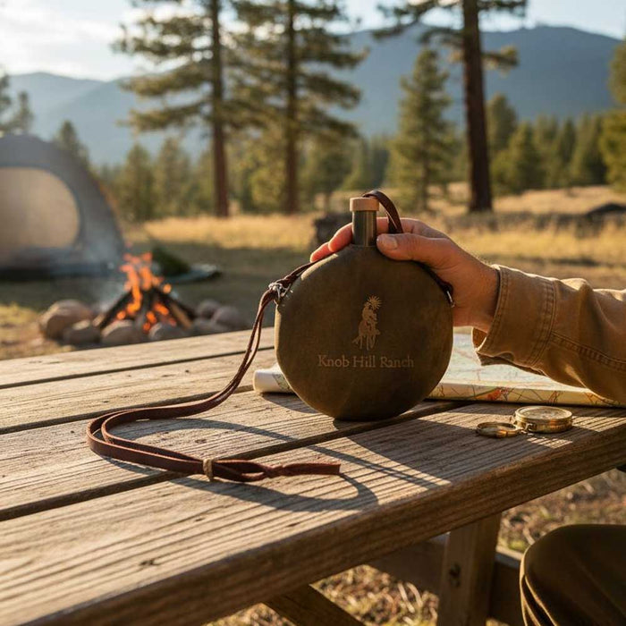 Engravable Rawhide Canteen