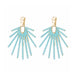 Light Turquoise Sunburst Statement Earrings WOMEN - Accessories - Jewelry - Earrings St Armands Design of Sarasota   