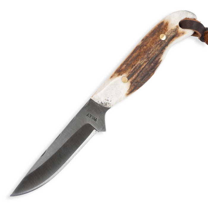 Justin Wiley Carbon Steel Drop Point Knife w/ Leather Sheath
