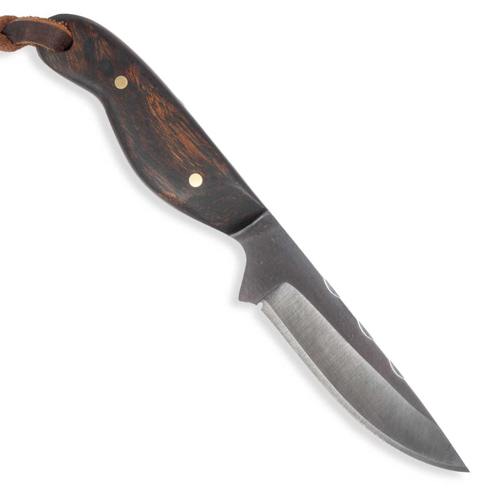 Justin Wiley Carbon Steel Drop Point Knife w/ Leather Sheath
