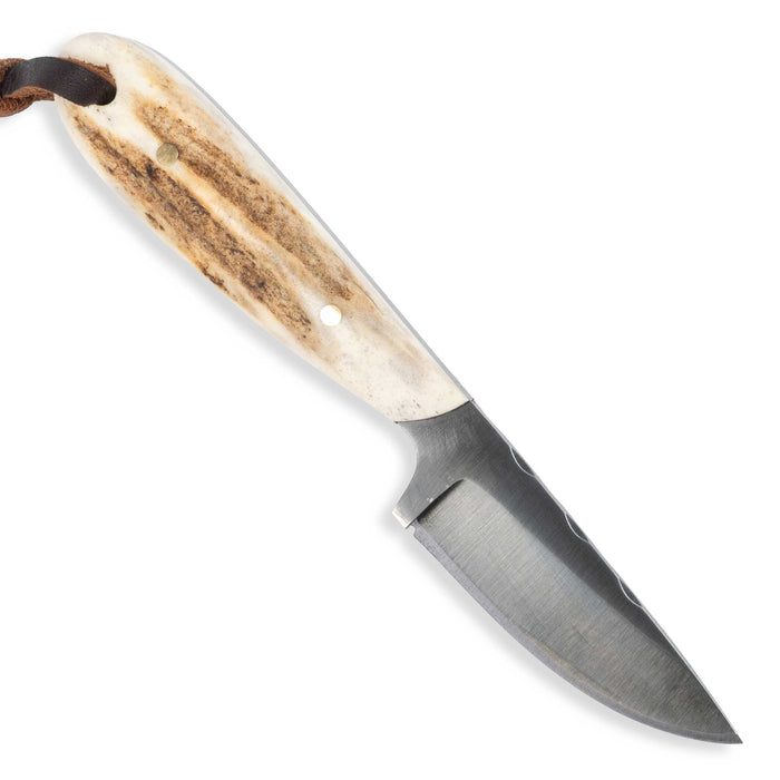 Justin Wiley Carbon Steel Drop Point Knife w/ Leather Sheath