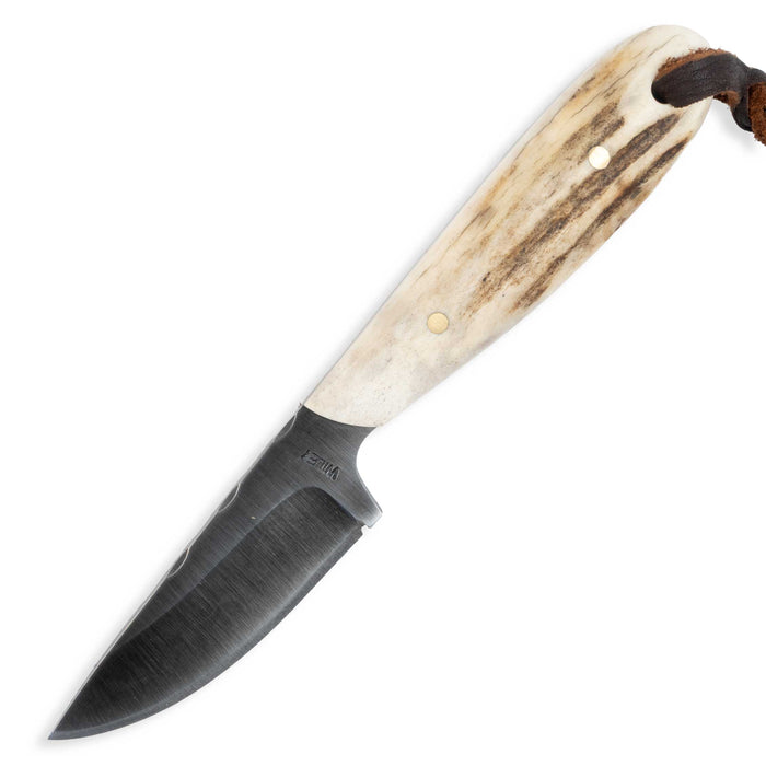 Justin Wiley Carbon Steel Drop Point Knife w/ Leather Sheath