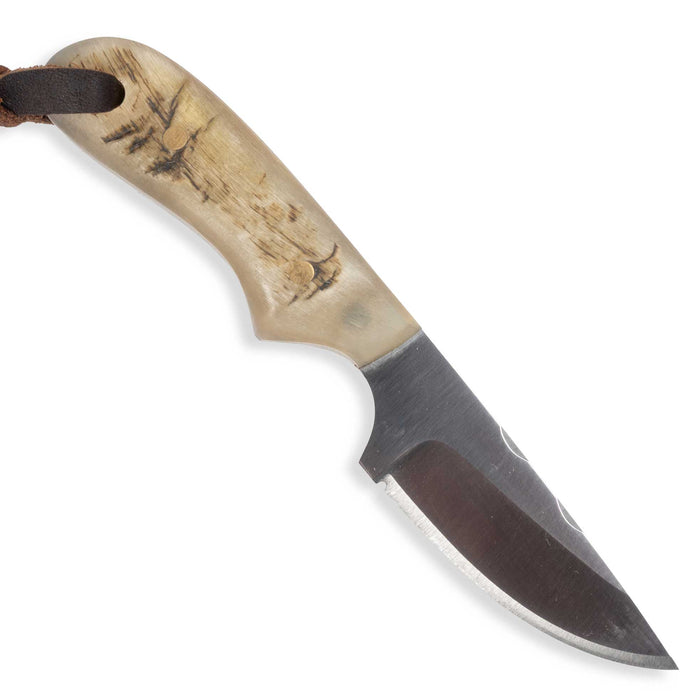 Justin Wiley Carbon Steel Drop Point Knife w/ Leather Sheath