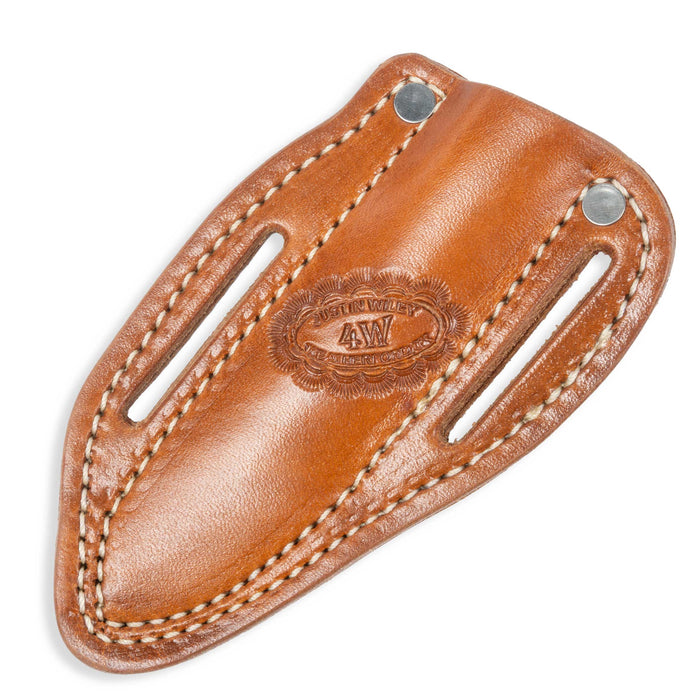 Justin Wiley Carbon Steel Skinner Knife w/ Leather Sheath