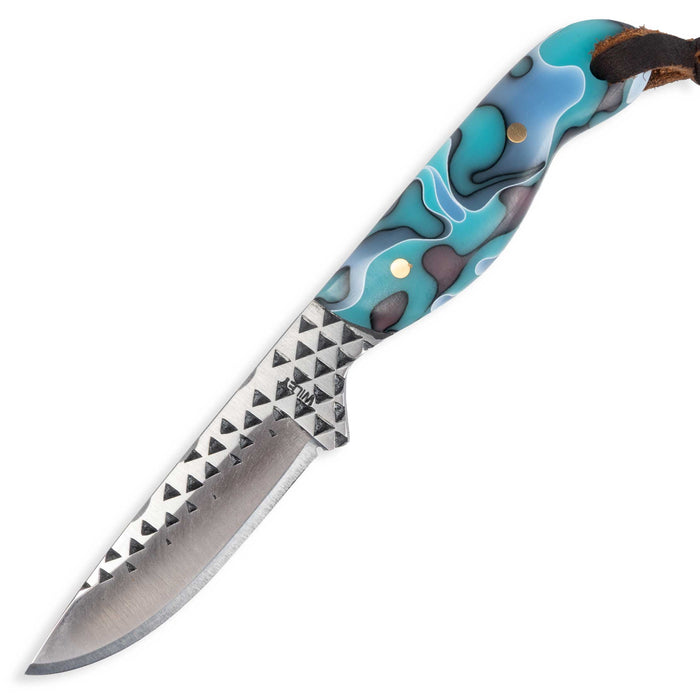 Justin Wiley Carbon Steel Drop Point Knife w/ Leather Sheath