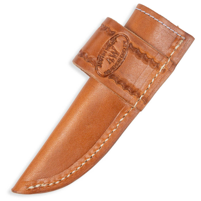 Justin Wiley Carbon Steel Skinner Knife w/ Leather Sheath
