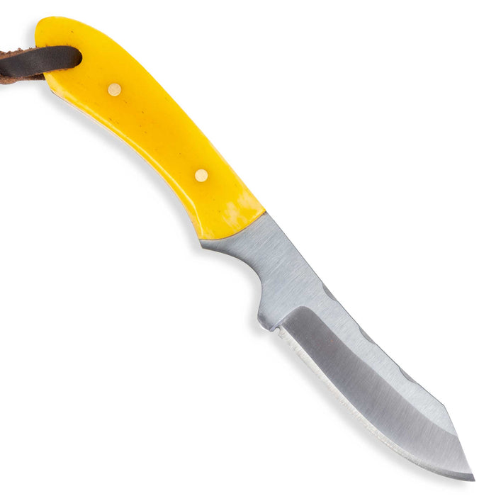 Justin Wiley Carbon Steel Fixed Blade Knife w/ Leather Sheath