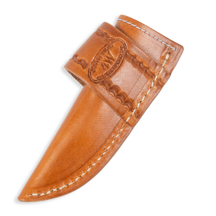 Justin Wiley Carbon Steel Fixed Blade Knife w/ leather sheath