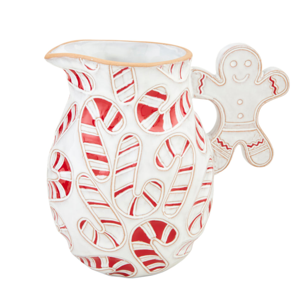 Mud Pie Candy Cane Pitcher HOME & GIFTS - Home Decor - Seasonal Decor Mud Pie   