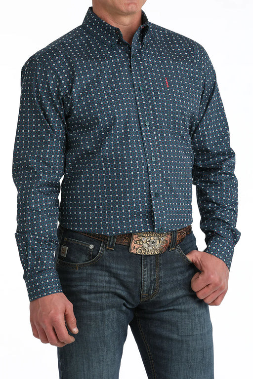 Cinch Men's Blue Modern Button Down Shirt MEN - Clothing - Shirts - Long Sleeve Cinch