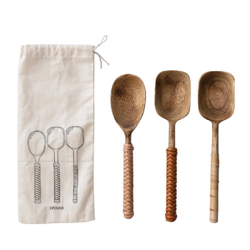 Mango Wood Spoons - 3 Pack HOME & GIFTS - Tabletop + Kitchen - Serveware & Utensils Creative Co-Op   