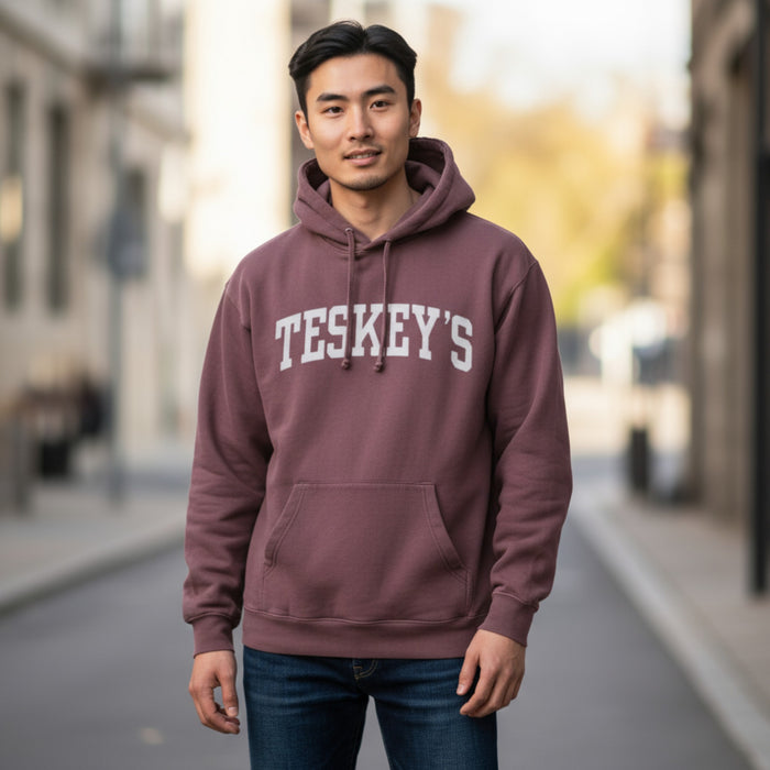 Teskey's Varsity Felt Hoodie - Maroon