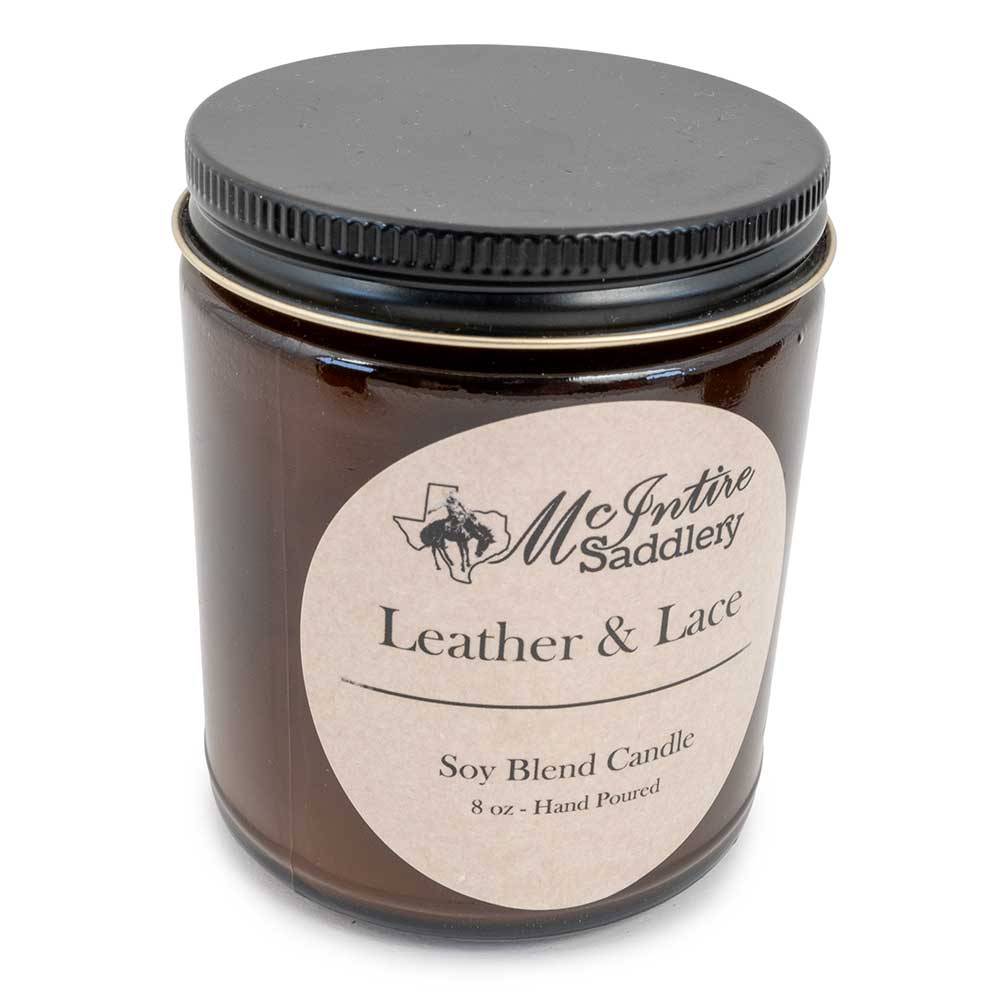 McIntire 8oz Candle - Leather & Lace HOME & GIFTS - Home Decor - Candles + Diffusers McIntire Saddlery   