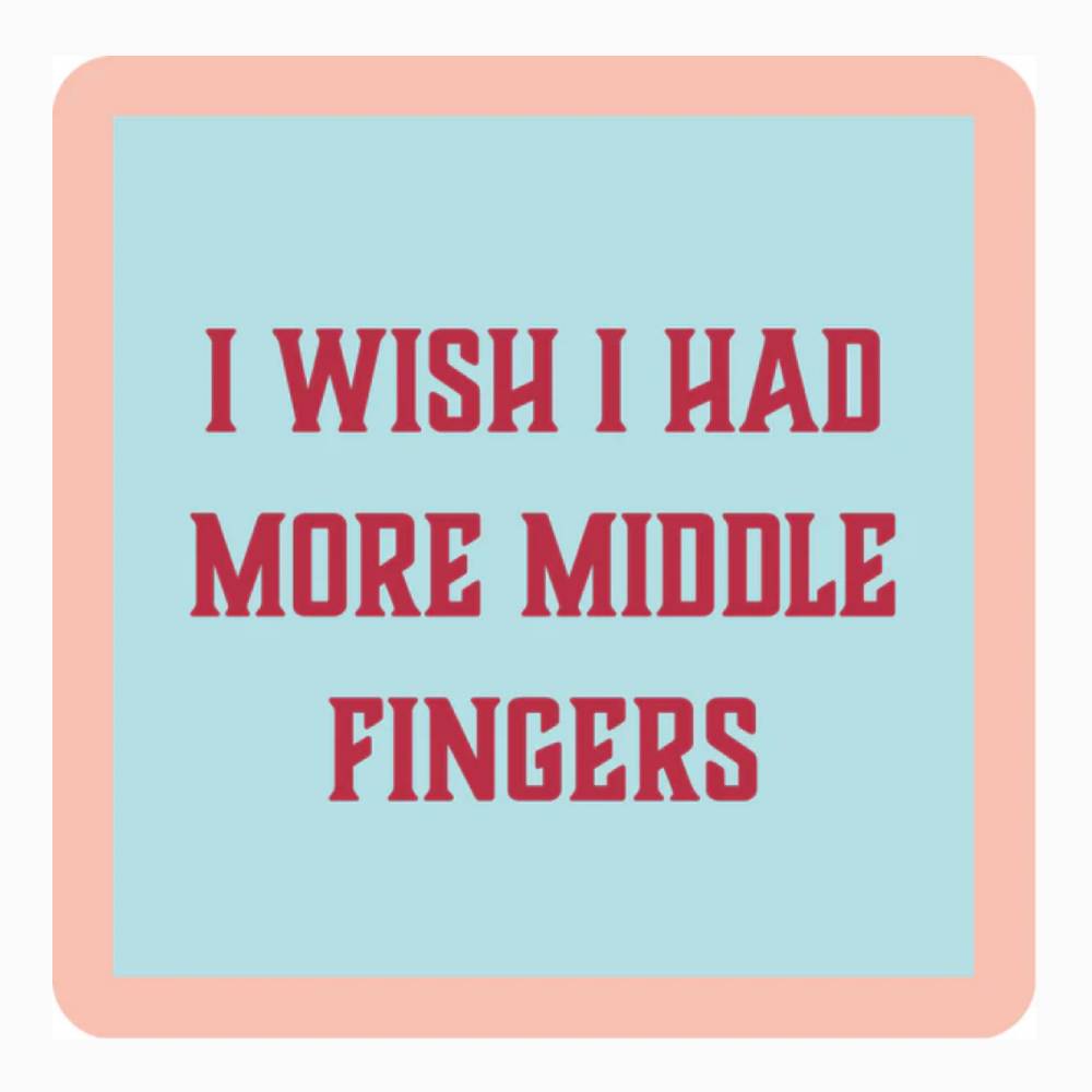 Middle Fingers Coaster HOME & GIFTS - Home Decor - Decorative Accents Drinks On Me   