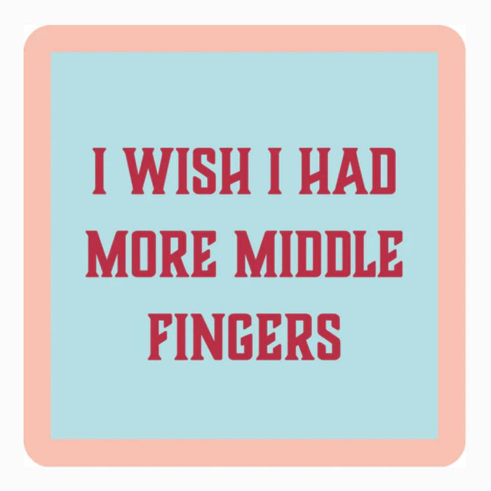 Middle Fingers Coaster HOME & GIFTS - Gifts Drinks On Me   