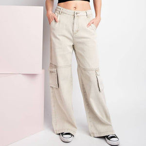 Mineral Washed Cargo Pants WOMEN - Clothing - Pants & Leggings ee:some   