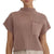 Mock Neck Solid Knit Top WOMEN - Clothing - Tops - Short Sleeved Entro   