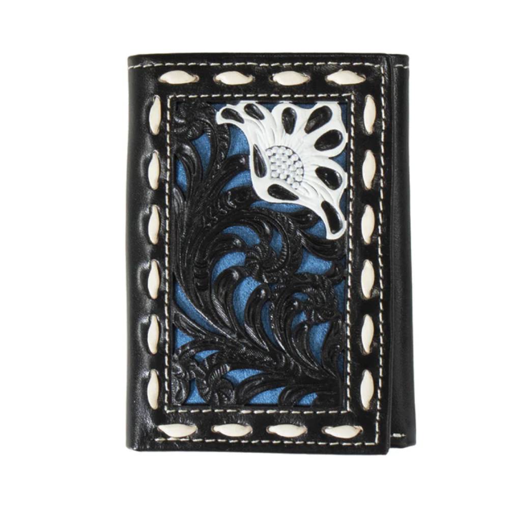 Nocona Floral Filigree Tri-Fold Wallet MEN - Accessories - Wallets & Money Clips M&F Western Products   