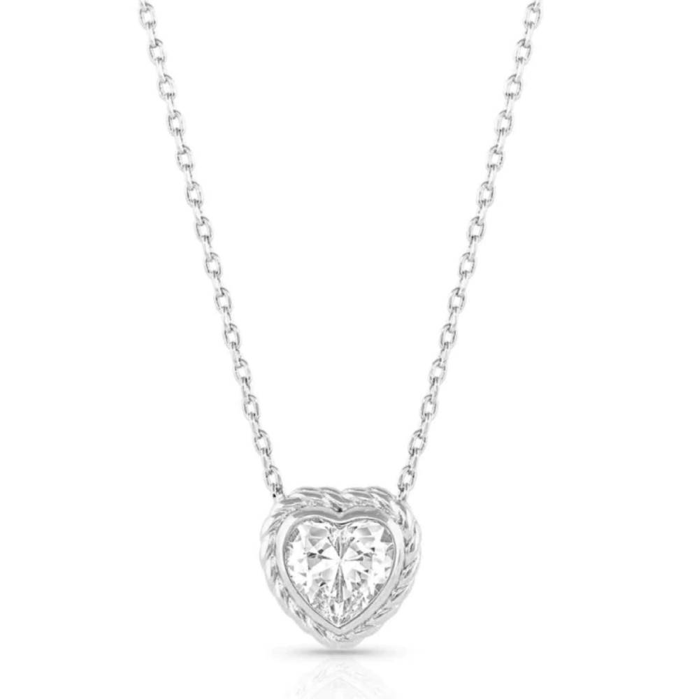 Montana Silversmiths Crystal Heartstring Heart Necklace WOMEN - Accessories - Jewelry - Necklaces Montana Silversmiths   