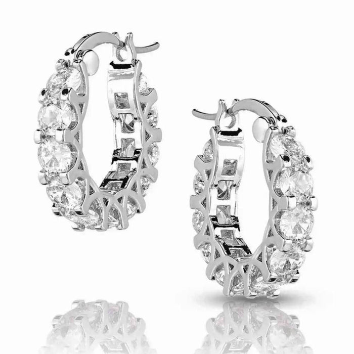 Montana Silversmiths Dazzling Delight Crystal Hoop Earrings WOMEN - Accessories - Jewelry - Earrings Montana Silversmiths   