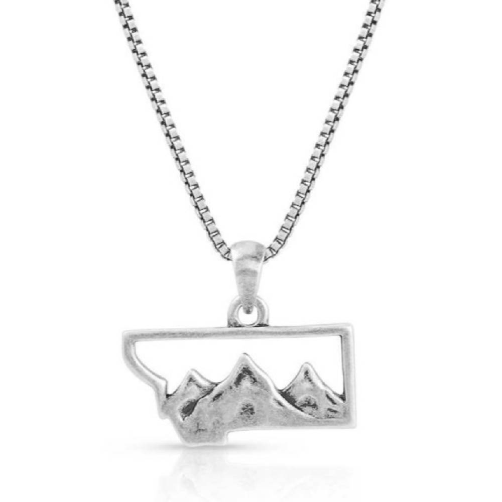 Engraved Mountain Range Pendant Necklace - 925 Sterling Silver Hiking  Nature NEW | eBay