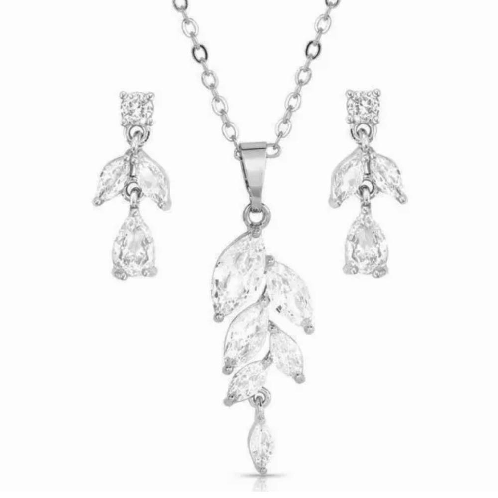 Montana Silversmiths Falling Petals Crystal Jewelry Set WOMEN - Accessories - Jewelry - Jewelry Sets Montana Silversmiths   