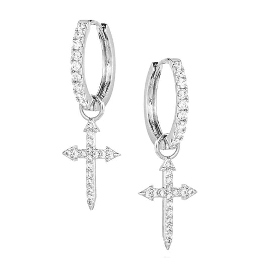 Montana Silversmiths Crystal Devotion Cross Earrings WOMEN - Accessories - Jewelry - Earrings Montana Silversmiths   