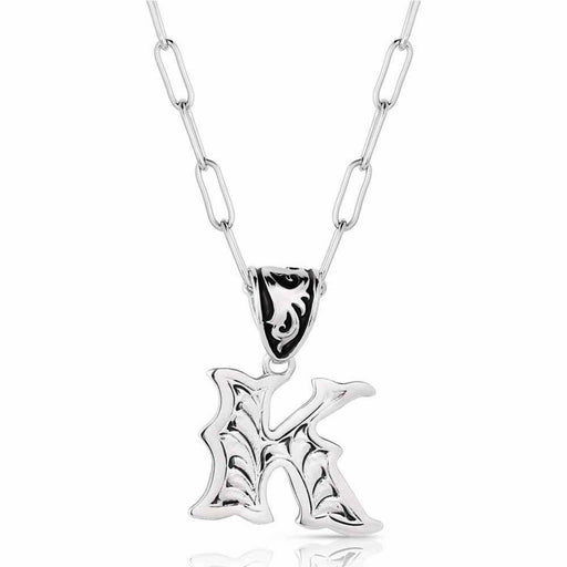 Montana Silversmiths Western Initial Necklace - K WOMEN - Accessories - Jewelry - Necklaces Montana Silversmiths
