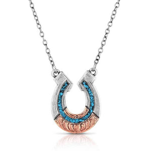 Montana Silversmiths Inner Light Turquoise Horseshoe Necklace WOMEN - Accessories - Jewelry - Necklaces Montana Silversmiths   