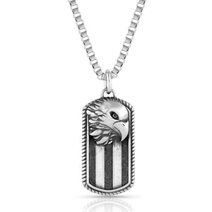 Montana Silversmiths Patriotic Strength Dog Tag Necklace MEN - Accessories - Jewelry & Cuff Links Montana Silversmiths   