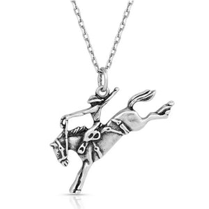 Montana Silversmiths Saddle Bronc Rider Pendant Necklace WOMEN - Accessories - Jewelry - Necklaces Montana Silversmiths   
