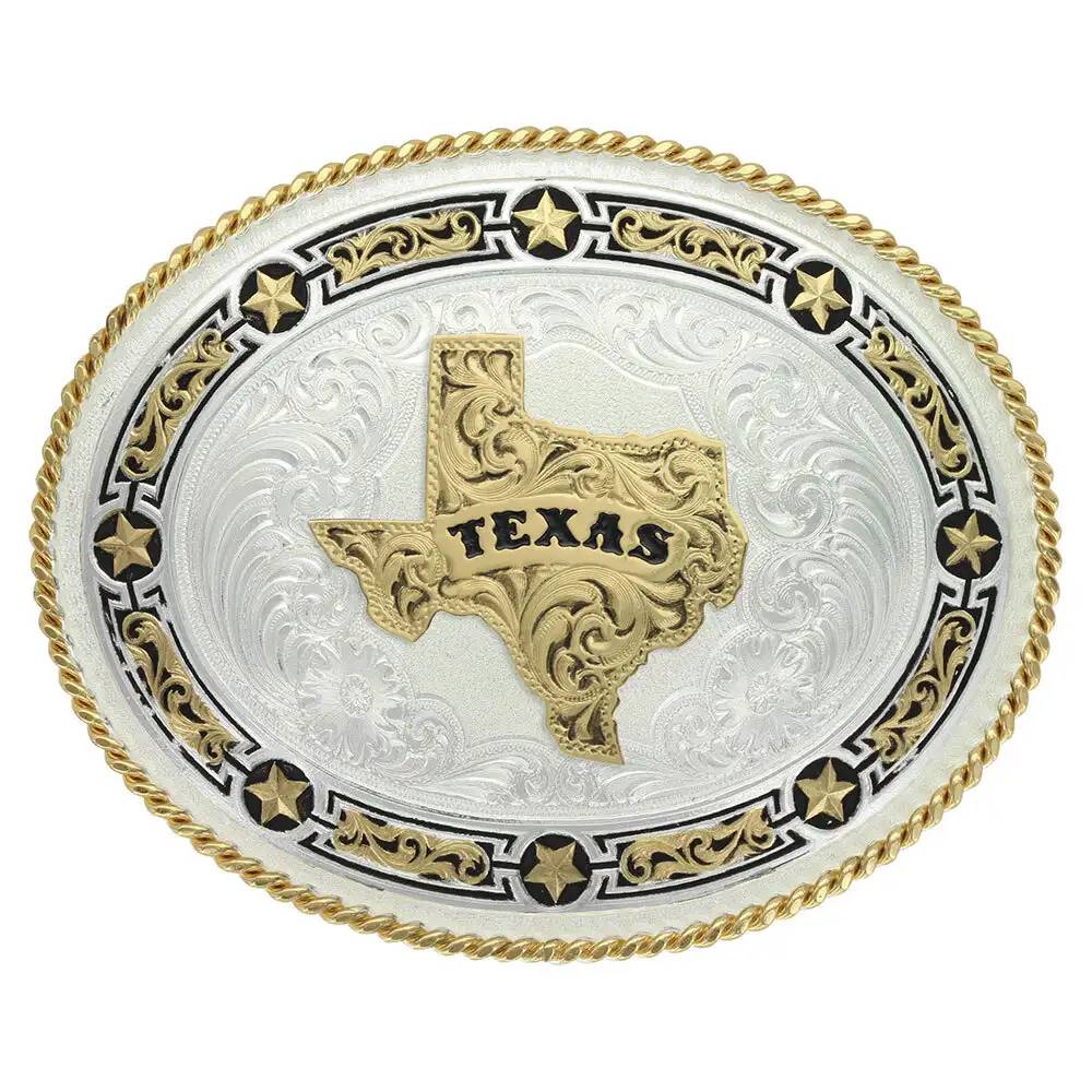 Montana Silversmiths Texas Star Links Western Belt Buckle ACCESSORIES - Additional Accessories - Buckles Montana Silversmiths   