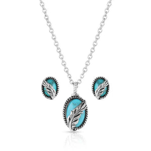 Montana Silversmiths World's Feather Turquoise Jewelry Set WOMEN - Accessories - Jewelry - Jewelry Sets Montana Silversmiths   